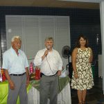 Gerente do Sesi, Rosangela Perez, o Coordenador da Fiep, Roberto Altizane e o Presidente do Sindirepa,Tamoto Oda