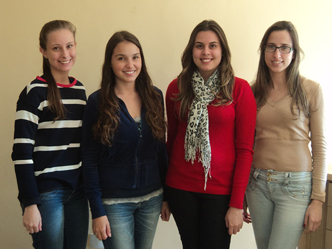 Amanda Pareja, Taís Seixas Braniak, Jéssica Ragazzi Calesso e Helena Pinheiro.
